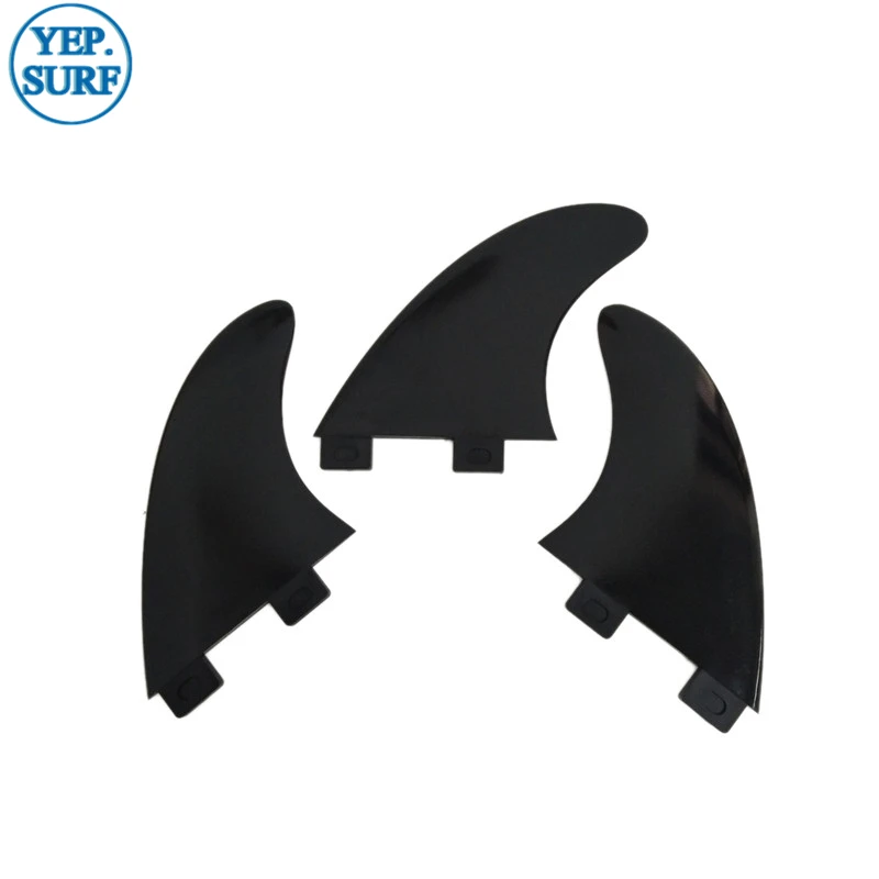 UPSURF FCS Fins GX Size Black Color Surf Fin Tri-fin Set Plastic Material Double Tabs Fin Sup Accessories