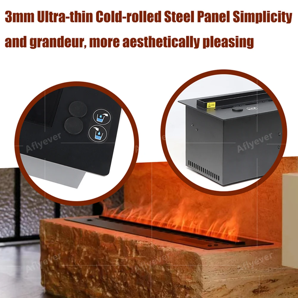 3D atomizing fireplace embedded living room multi color fake flame electronic home remote control water steam fireplace electric fireplace