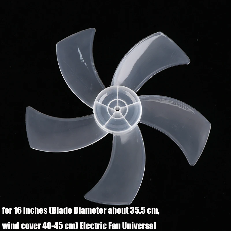 

16-inch Universal Fan Blade Holder With Nut Cover Five-leaf Large Wind Home Plastic Fan Blades Low Noise For Upright/Desk Fans