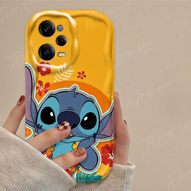 thumbnail image 1 of Cartoon Disney Stitch 3D Wave Case For Xiaomi Redmi 12 12C 12R 11A 13C 10 10C 10X 9 Power 9A 9C 9T 8 K70E K70 K60 K50 Pro Cover, 1 of 5