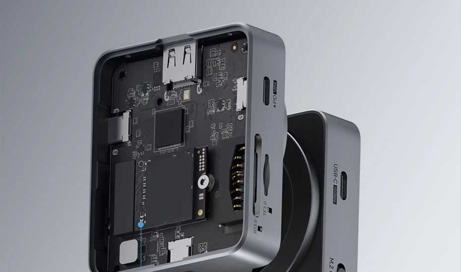 Hagibis Magnetic Stand USB-C Hub with M.2 SSD CMC10