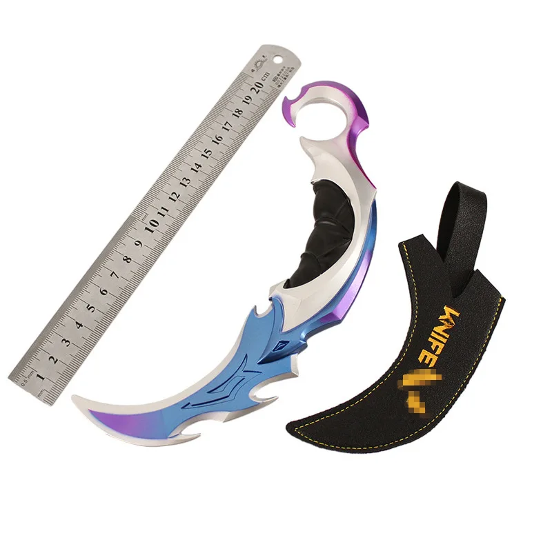 22cm Valorant Weapon Melee Reaver Karambit Knife Samurai Sword Weapon Model Game Peripheral Detachable Ornament Toys Gifts Boys 5