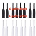 8 pairs black white