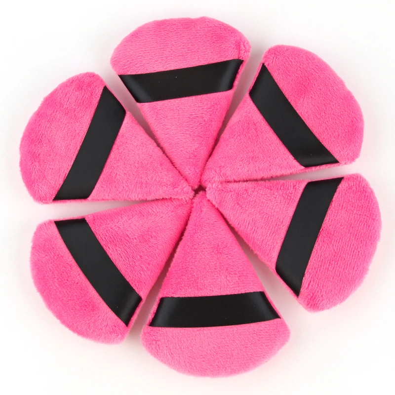 1/3/6Pcs Triangle Powder Puff Facial Smooth Sponge Beauty Cosmetics Washable  Mini Plush Powder Puff Lightweight Makeup Tools 5