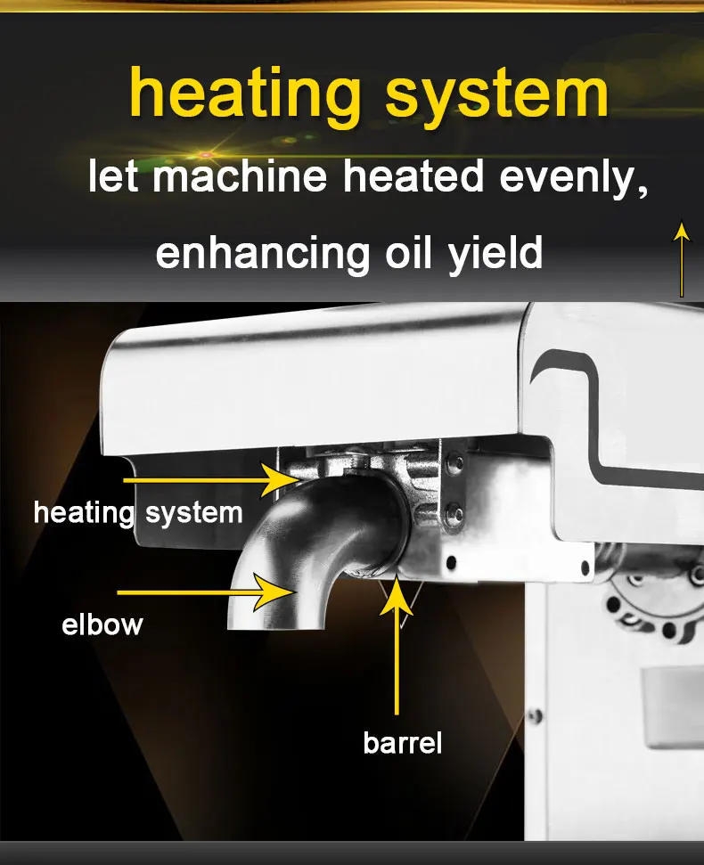Home Oil Press Stainless Steel Oil Extractor High Extraction Sesame Flax Seed Peanut Press Oil Machine Cold And Hot Extractor 6
