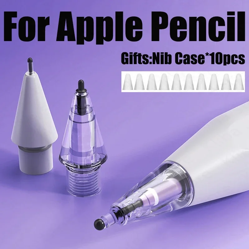 

Pencil Tips for Apple Pencil 1/2 Gen Replacement Crystal Diamond Tips for IPad Pencil 1/2 Anti-wear Stylus Pen Tips Apple Pen