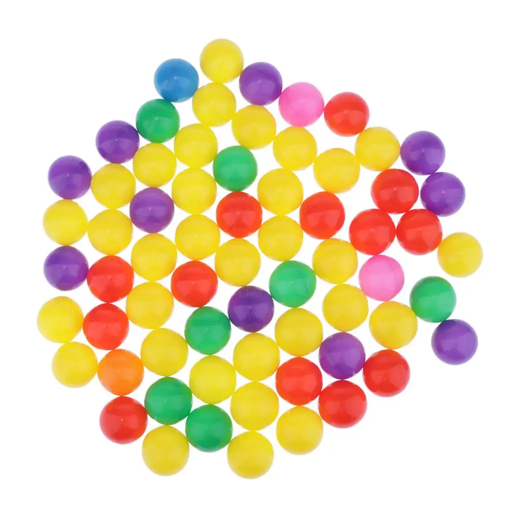 100Pcs Colorful Ball Cultivate Cognition Soft Plastic Ball 5.5cm