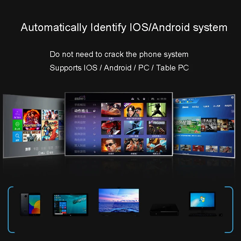 Фото Беспроводной геймпад для сотового телефона, ПК, Android TV Box, управление мобильным телефоном, управление Bluetooth, спусковой механизм, мобильный игровой коврик, игровой джойстик №3