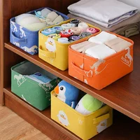 Desktop Storage Box Household Cosmetics Snack Books Sundries Drawer Storage Organizer Box Dormitory Fabric Storage Basket 1
