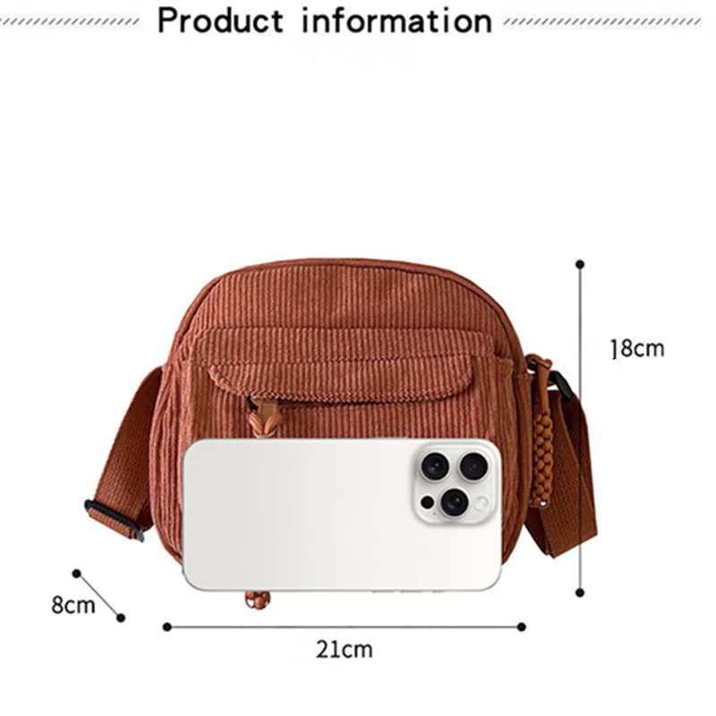 Strawberry Pattern Mobile Phone Pouch Bags for Woman Student Daily Crossbody Bags, Cute Teen Girl Single Shoulder Messenger Bag