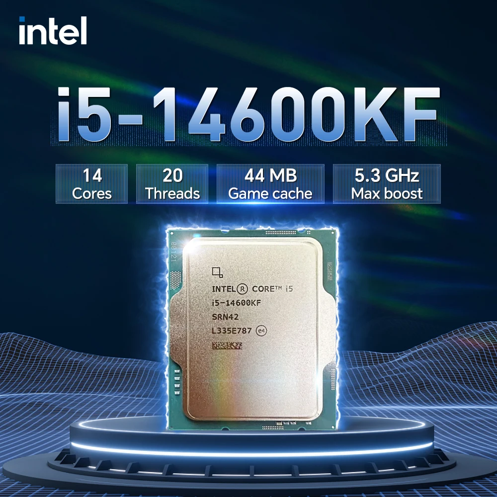 Intel Core i5 14600KF 3,5 GHz 14 núcleos 20 hilos (6 P-core 8-E-core) LGA 1700 125 W sin ventilador