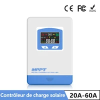 Contrôleur de chargeur solaire MPPT 40A 30A 20A 12V 24V, régulateur de panneau solaire, affichage LCD, diverses Modes de contrôle de charge, prise en charge 1