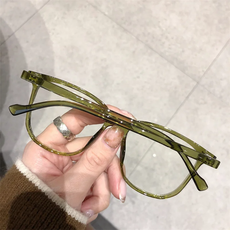 Ladies Myopia Glasses Retro Anti Blue Light Blocking Near Sight Optical Prescription Short-sight Eyewear