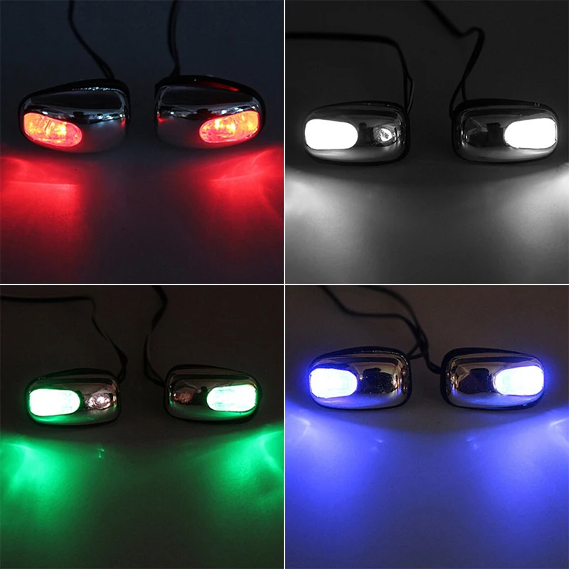 

2Pcs LED Light Lamp Car Accessories Windshield Washer Wiper Jet Water Spray Nozzle Spout Wiper Washer Car Light