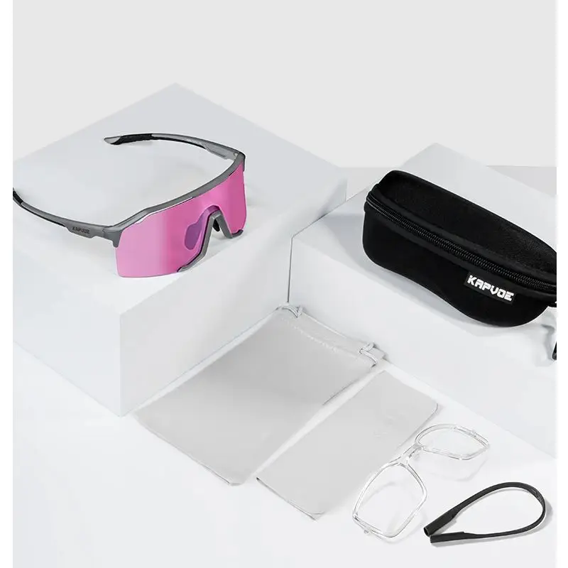 Kapvoe UV400 Bike Sunglasses Cycling Glasses for Man MTB Goggles Women Outdoor Camping Hiking Sports Riding Bicycle Eyewear