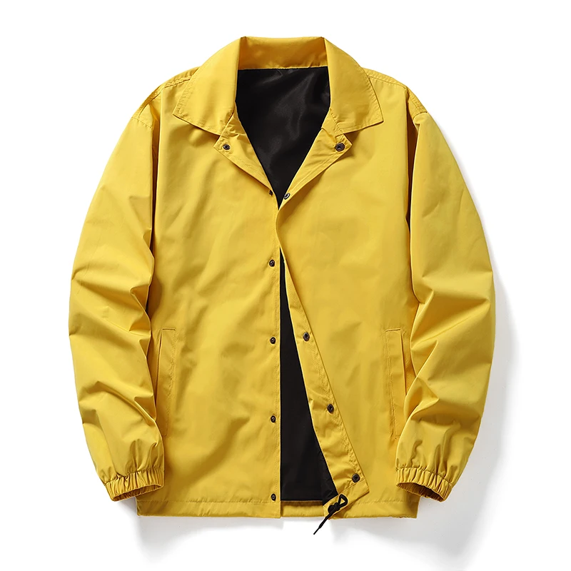 2024 Hip Hop Streetwear Plain Black Coach Jackets Vintage Waterproof Lightweight Windbreaker Coach Jacket For Men 4