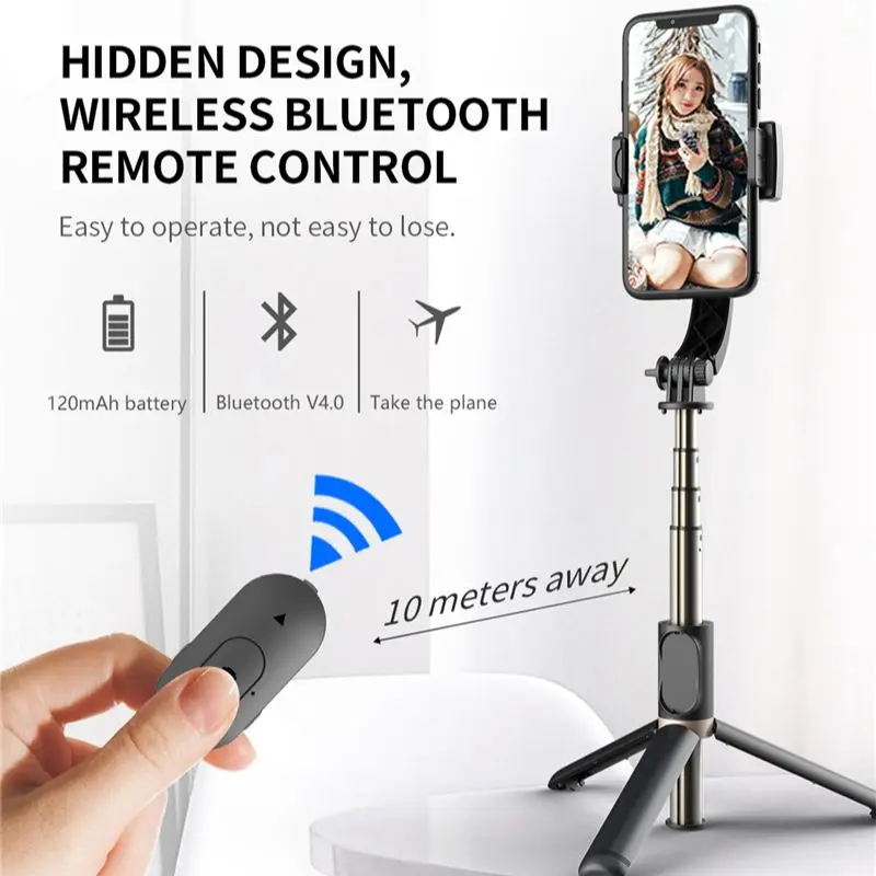 Fangtuosi-estabilizador de Vídeo Móvel Bluetooth Selfie Stick Estabilizador de Gimbal para Smartphone Live Vertical Shooting Bracket - Image 5
