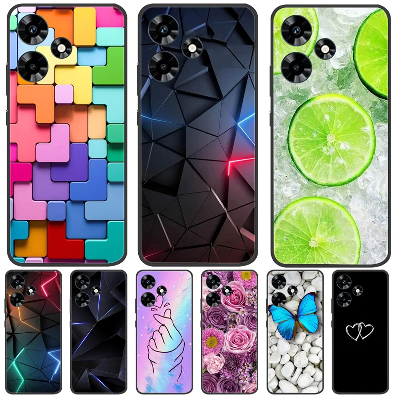 Elegant Black Silicone Butterfly Phone Cover - Soft Protective Bumper Case