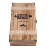 Vintage Wood 2 Red Wine Bottle Box Carrier Crate Case Storage Carrying Display Holder Birthday Party Christmas Gift 2