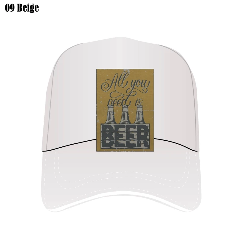 

Mens All You Need Is Beer Classic Bill Hats Men Custom Hat