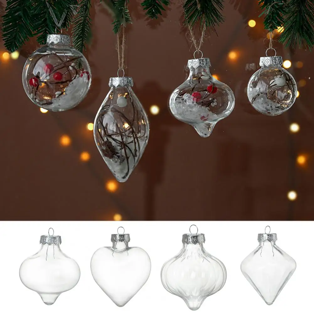 Christmas Plastic Baubles Xmas Ball Decoration Decorative Festive DIY Decorations Plastic Ornament Balls Christmas Balls