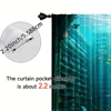 2pcs, spring summer Curtains Underwater library, Gothic architecture, with coral reefs and books Sheer Curtains Durable 100% 5