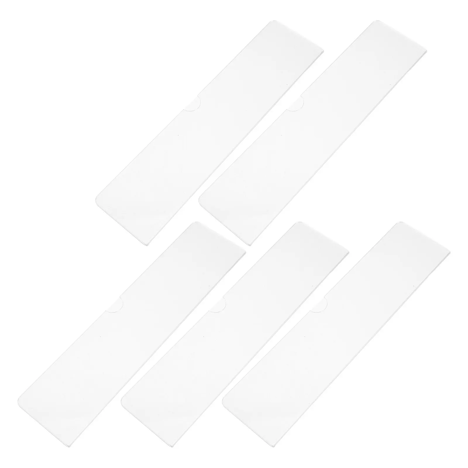 5Pcs 아크릴 이름표 홀더 투명 사무실 문 라벨 플레이트 양면 접착 벽 마운트 회의실 사인 홀더