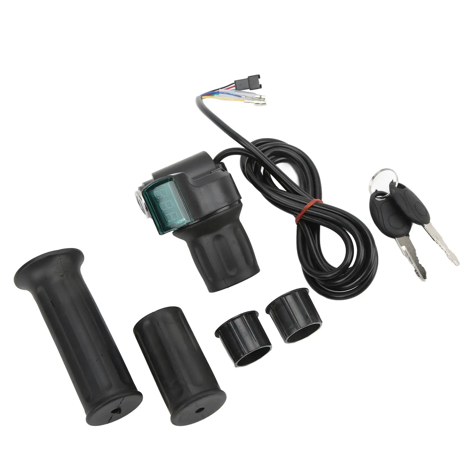 Universal for electric Bike Twist Throttle Kit with Digital Display-Right Half Grip for E-Bikes & E-Vehicles