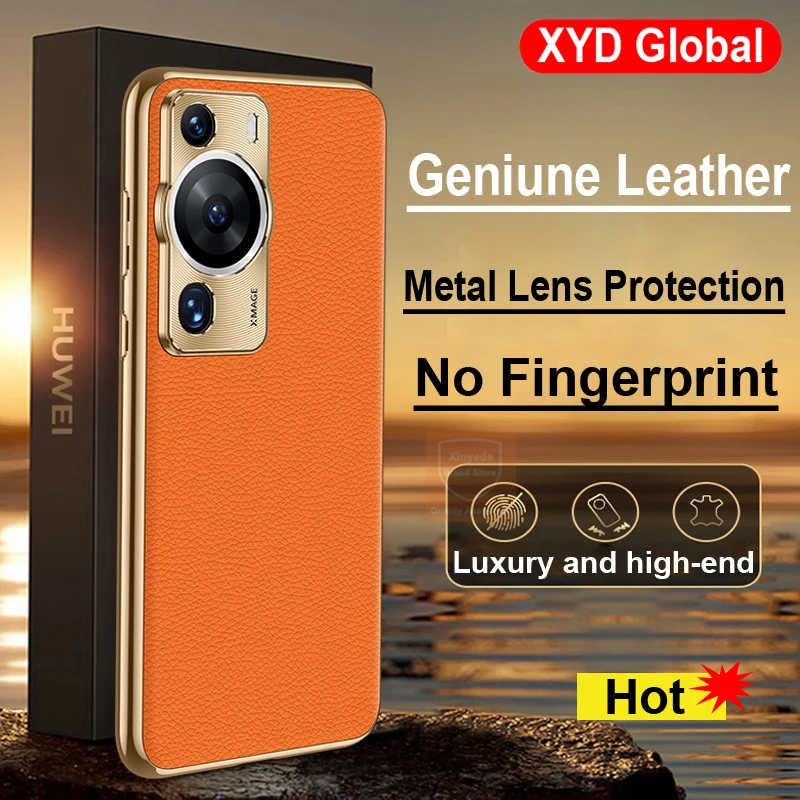 

Чехол из натуральной коровьей натуральной кожи для телефона Huawei P60 Pro Corium, мягкий чехол для Huawei P60 Pro, задняя крышка, бампер