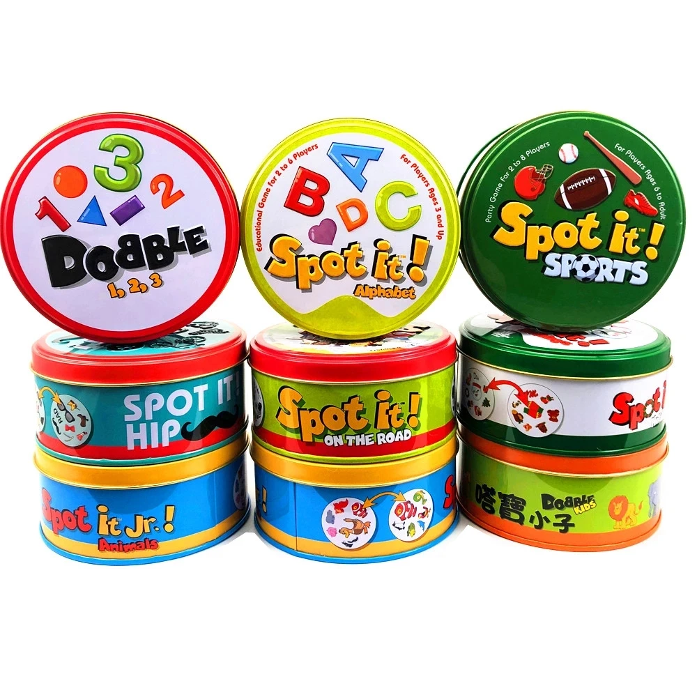Hot Selling Spot Board Games 83mm Kids Gift Classic Education Card Hip-Hop Animal Holiday Dobble Game Home Party Funny |