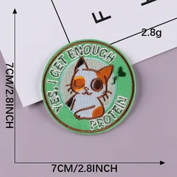Set of 5 Trendy Round Cartoon Animal Embroidery Patches for Clothing, Shoes, Hats, and Bags (E2R - A - 3 - 1)