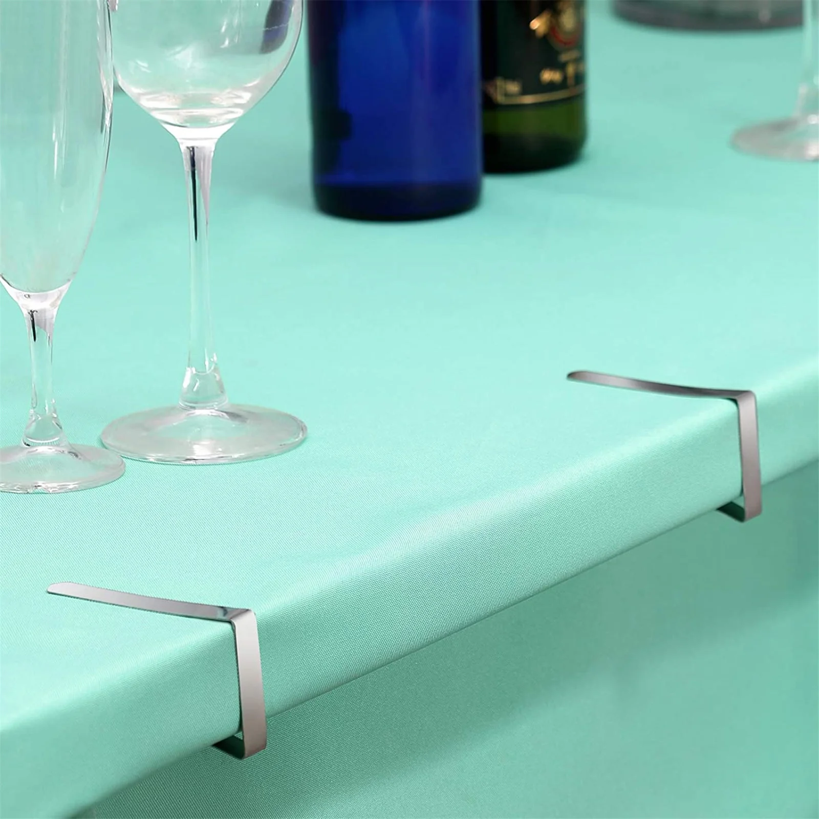 6pcs Heavy Duty Picnic Table Clips Stainless Steel Table Cloth Cover Clamps Cloth Holders for Restaurant Picnic Home