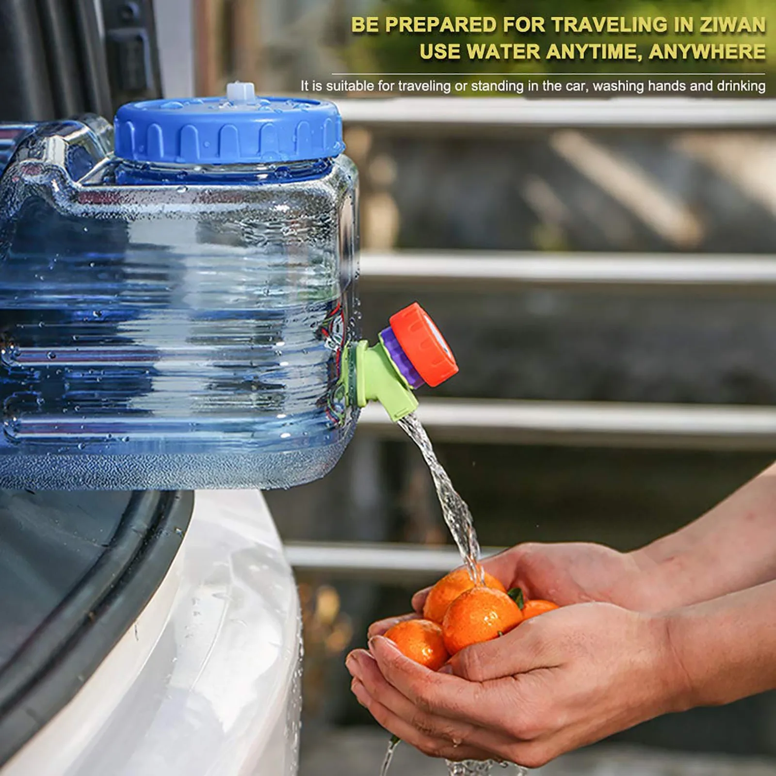 5.5L Water Tank Vehicle Portable Water Tank With Handle Food With Faucet Suitable For Travel Camping Barbecue Fishing water bucket