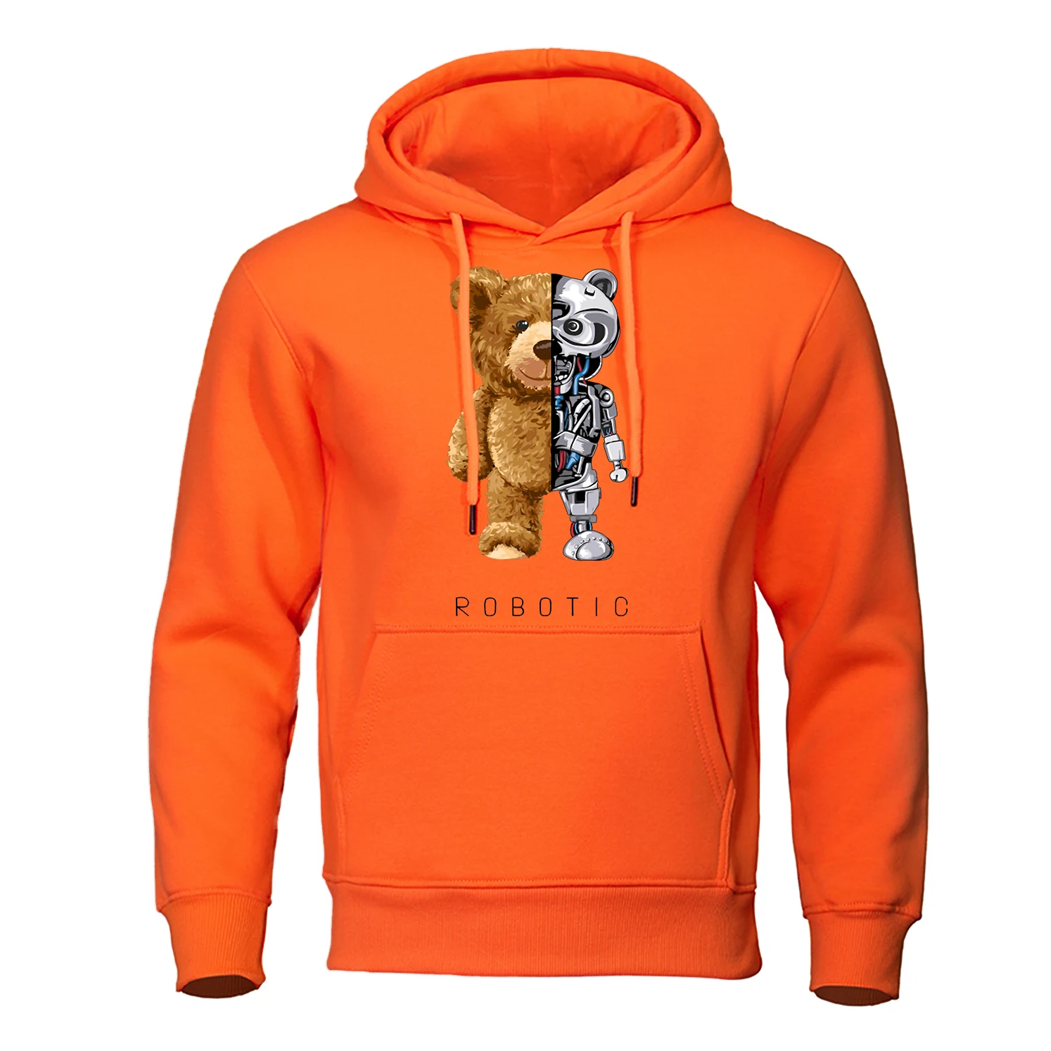 Urso Masculino Impresso Personalidade Hoodies, Hip Hop