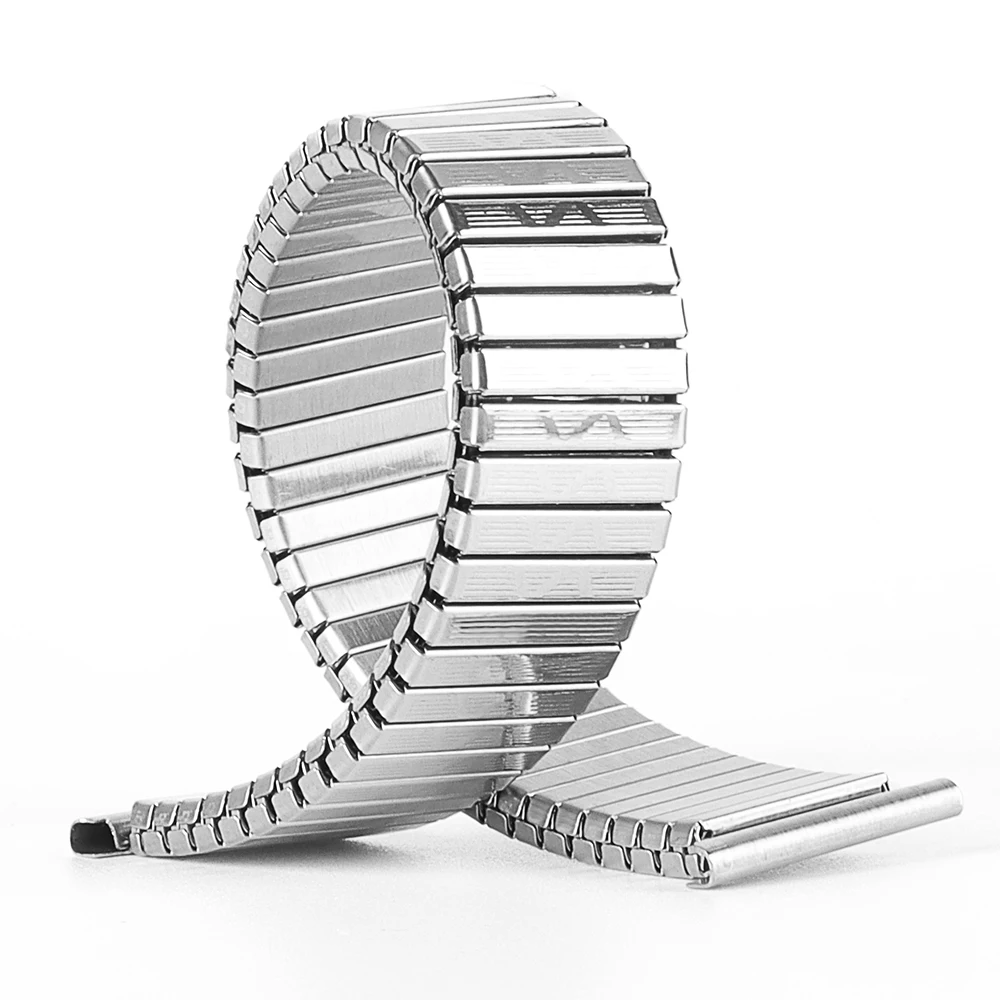 Stainless Steel Metal Elastic Watch Band Expansion Bracelet - Retractable Strap