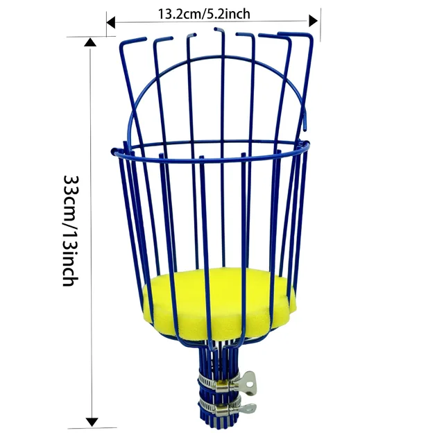 ruit Picker Pole Tool with Basket Long Handle Fruit Picking Artifact Fruit Tree Picker Apple Orange Picker Pole Tool with Basket 2