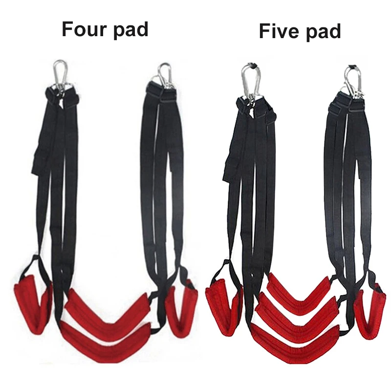 Four and Five Pad Soft Sex Swing Sex Furniture Fetish Bondage Adult Game Seat & Leg Pad Hanging Toys Couples Flirt BDSM sex toys sex swings