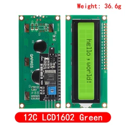Enhanced Blue-Green I2C LCD Display Module (I2C lcd1602 Green)