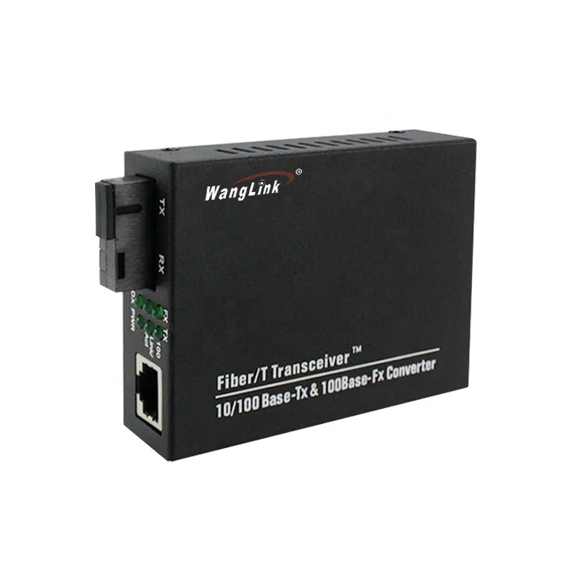 1 Pair Ethernet Media Converter 10/100M SC Single Fiber optic Media Converter 40km