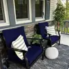 Waterproof Outdoor Cushion Covers Set of 4 Durable Fabric Fade Resistant Easy Installation Replacement Patio Furniture Seat 6