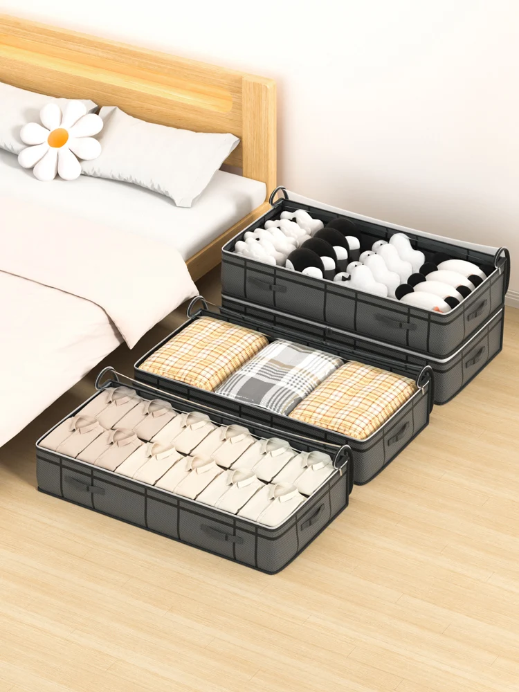 1PC large clothes storage bag under bed Foldable quilt clothes storage bag doggy bag Bedroom dormitory organizer bag 5