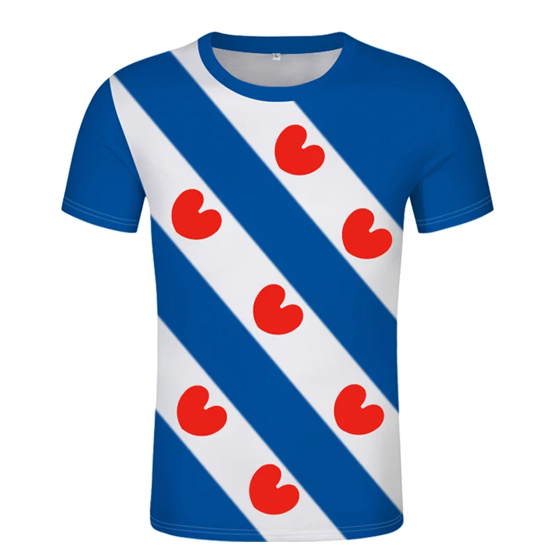 Friesland Shirt Free Personalizzato Hemd Nome Numero Leeuwarden T-Shirt Drachten Sneek Dokkum Print Flag Nederland Fryslan Abbigliamento