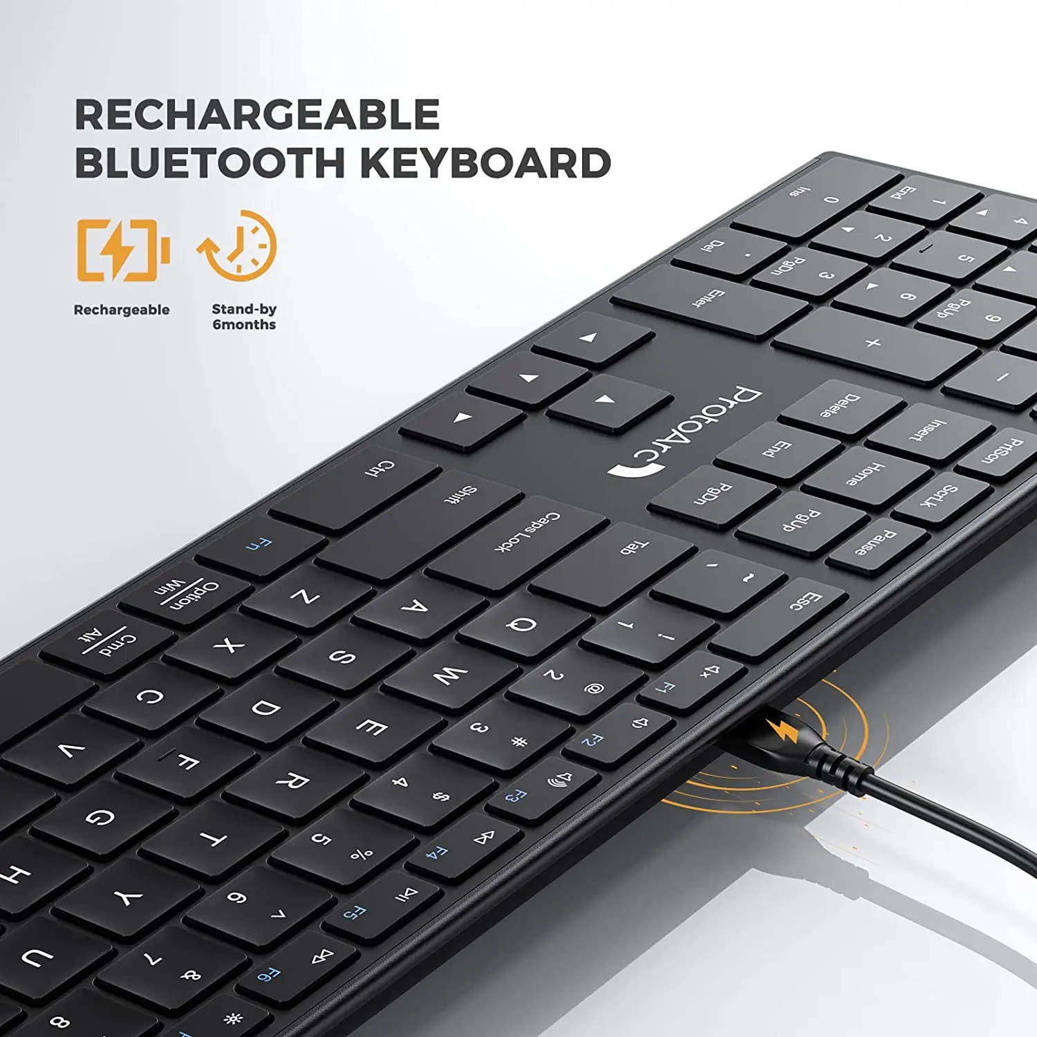 bluetooth placa chave teclados recarregáveis ultrafinos com três multi-dispositivos