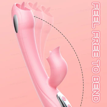 New Electric Shock Vibrator for Women Tongue Licking Dildo Female Vagina Masturbation Sexy Toy 18+ G-spot Orgasm Sex Machine 5