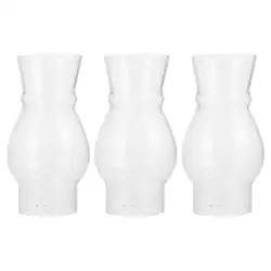 3pcs Oil Lamp Kerosene Lamp Covers Oil Light Lampshades Glass Craft Vintage Oil Lighting Wedding Fire Water Long-Standing Lamp