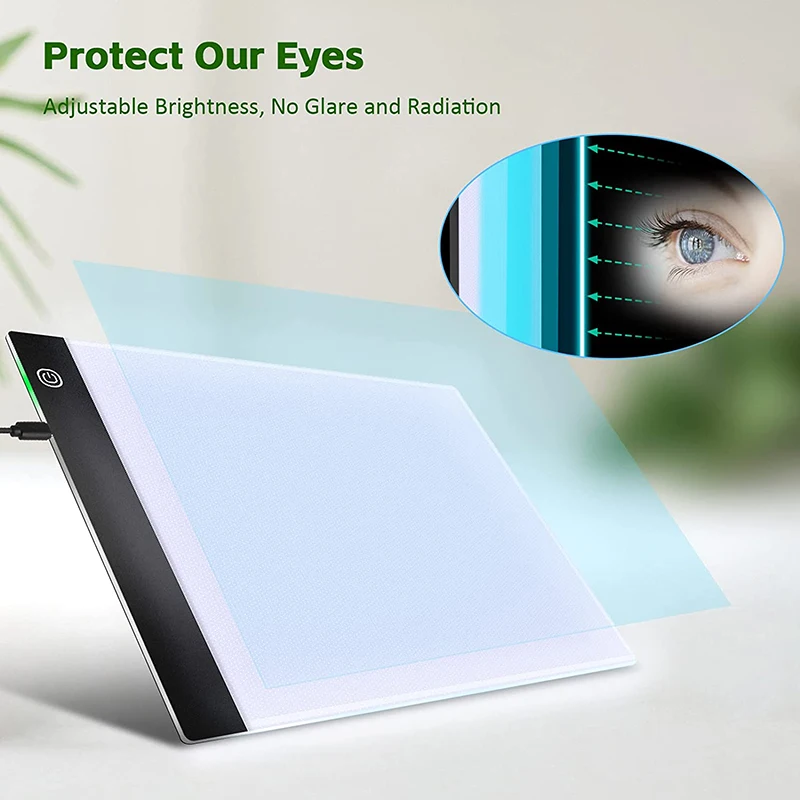 New A3/A4/A5 Three Level Dimmable Led Light Pad Drawing Board Pad Tracing  Light Box Eye Protection Easier for Diamond Painting - AliExpress