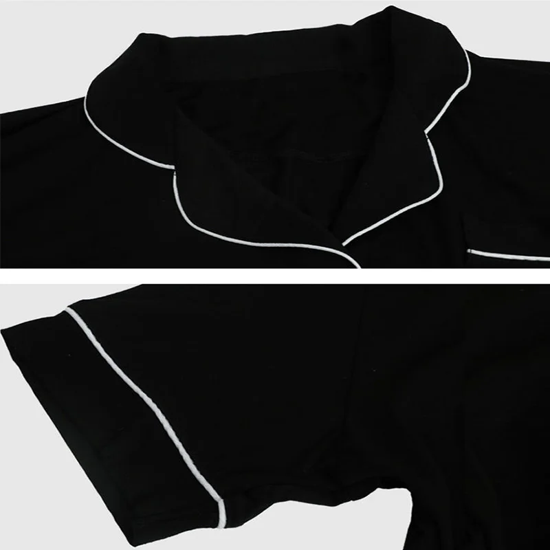 Black Straight Long Sleeve Nightgowns Women Fashion Mature Popular Harajuku Elegant Sleepwear Soft Tender Midi Nightdress Spring