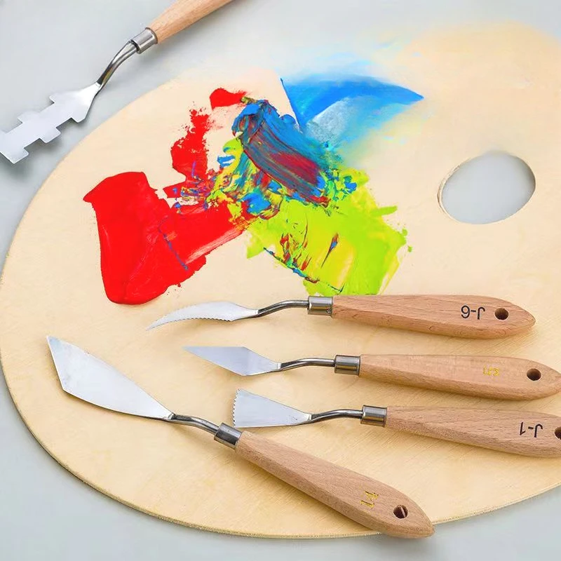 Stainless Steel Painting Oil Painting Knife Palette Scrape Shovel Spatula Knife Arts Flexible Blades Pigment Coloring Stationery