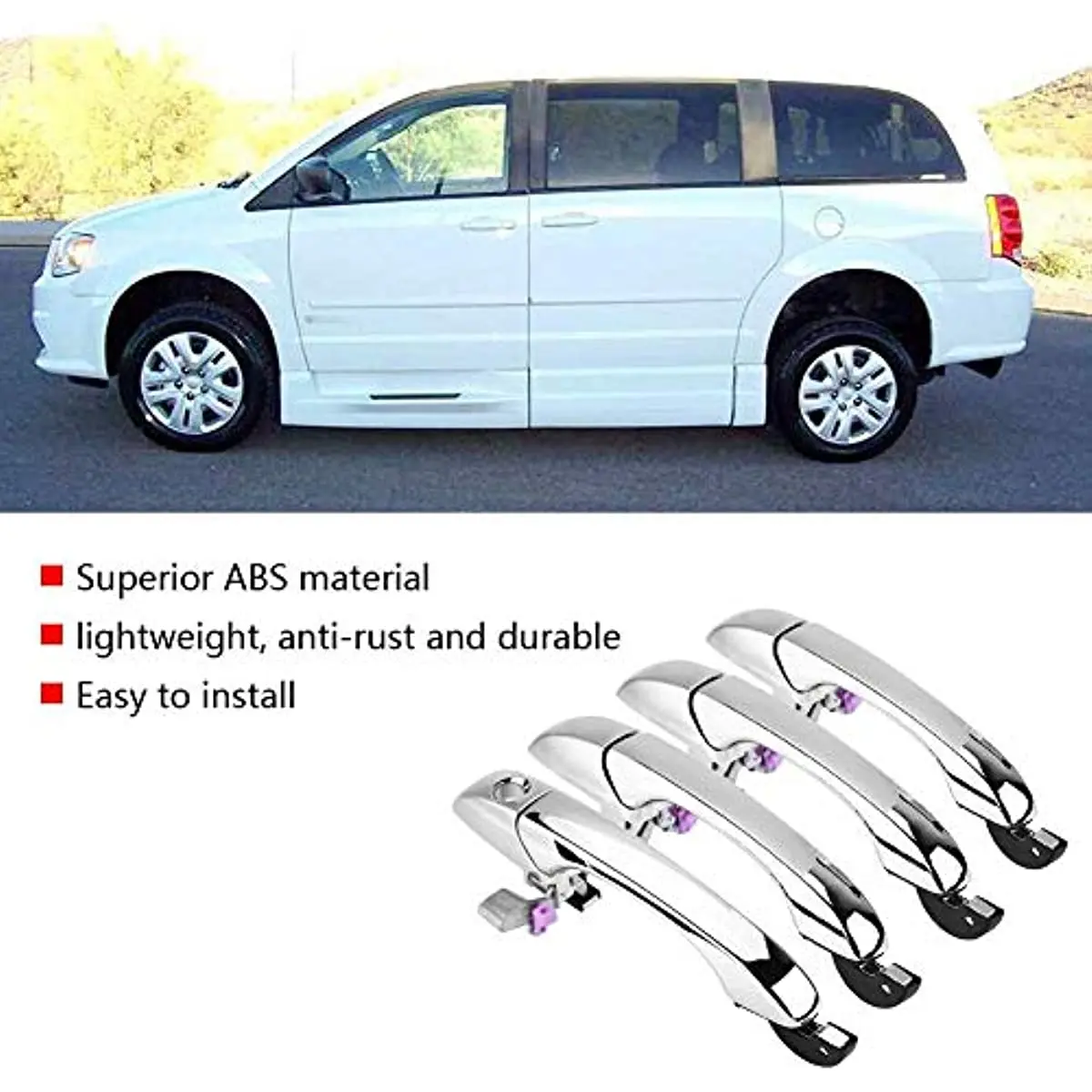 Chrome Exterior Door Handles For 2005-2010 Chrysler 300 300C Dodge Magnum 4589009AH 5065801AG 5065800AG