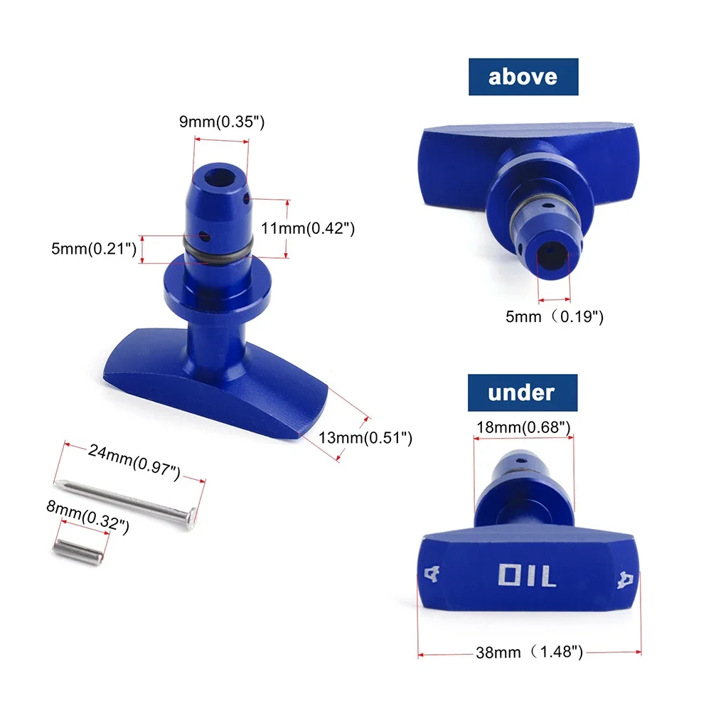 Universal Car Oil Dipstick Pull Handle Engine Oil Pullhandle Aluminum Billet Brand New Automobile Replacement Decoration 2